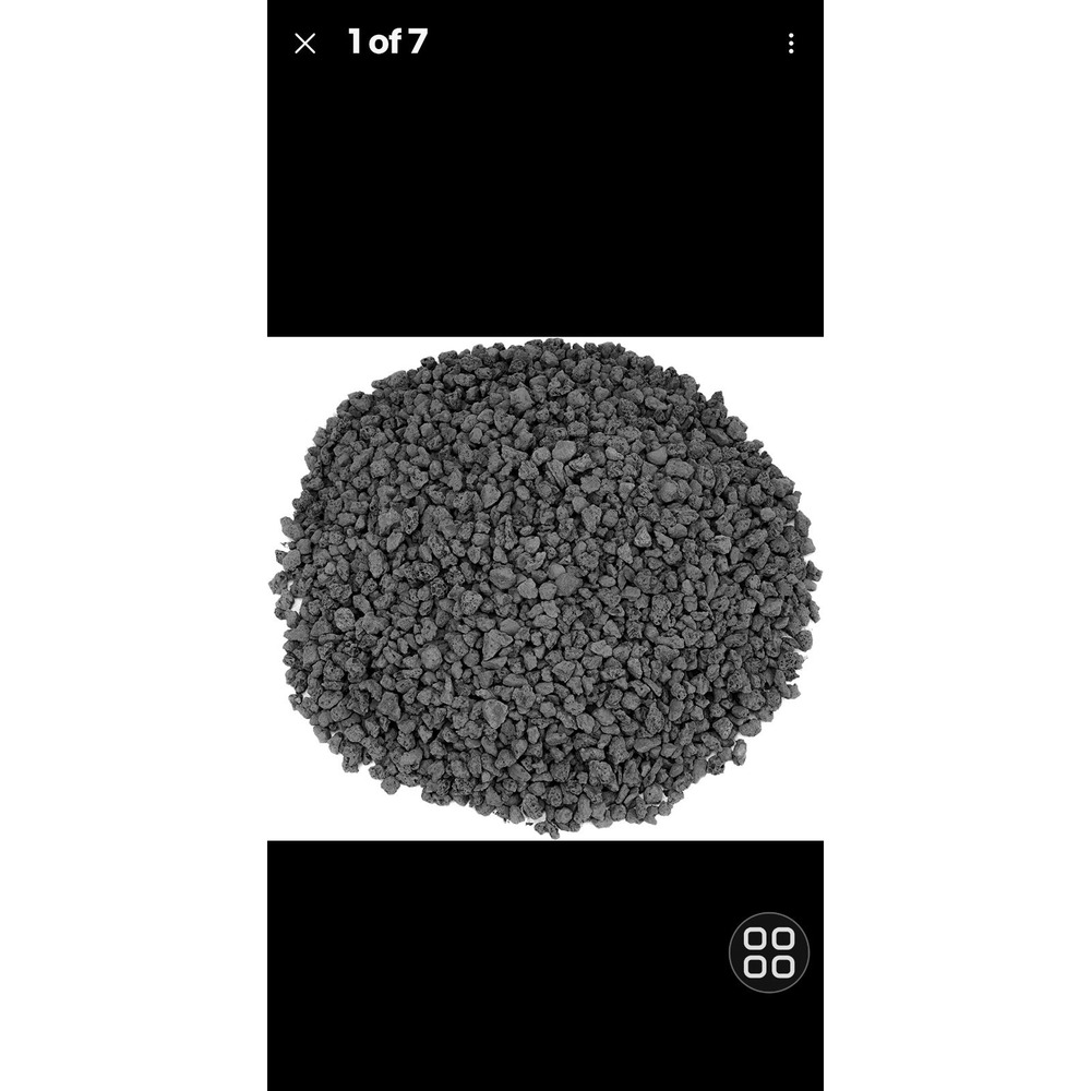 2.5 Pounds Black Natural Lava Rock for Indoor Gas Fire Fireplaces